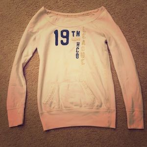 Hollister - Tan/White Long Sleeve Warm Sweatshirt